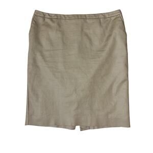 Merona Tan Linen Look Stretch Pencil Skirt Size 16